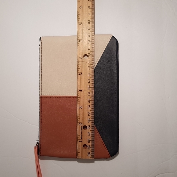 IPSY Glam Bag Brown Cream & Blue Cosmetic Bag  (BAG ONLY)‎ NWOT - Picture 6 of 6